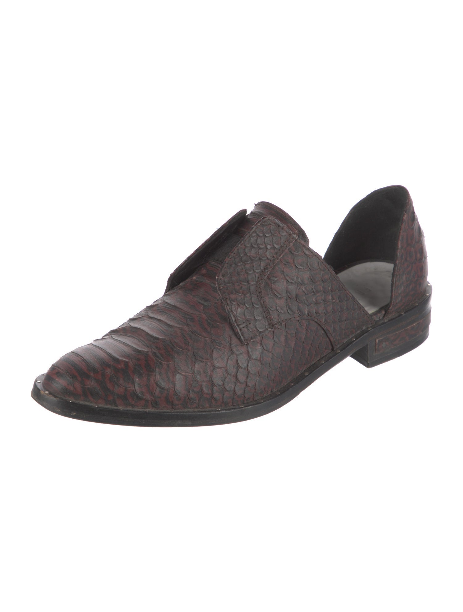Freda Salvador Leather Animal Print D'Orsay Flats