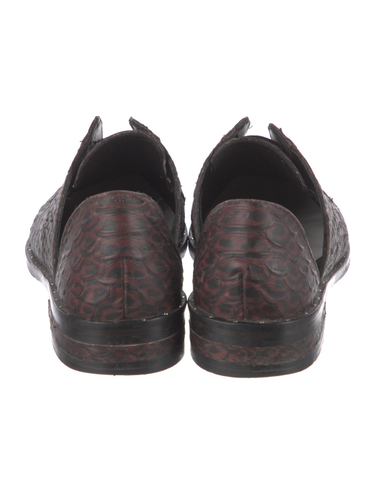 Freda Salvador Leather Animal Print D'Orsay Flats