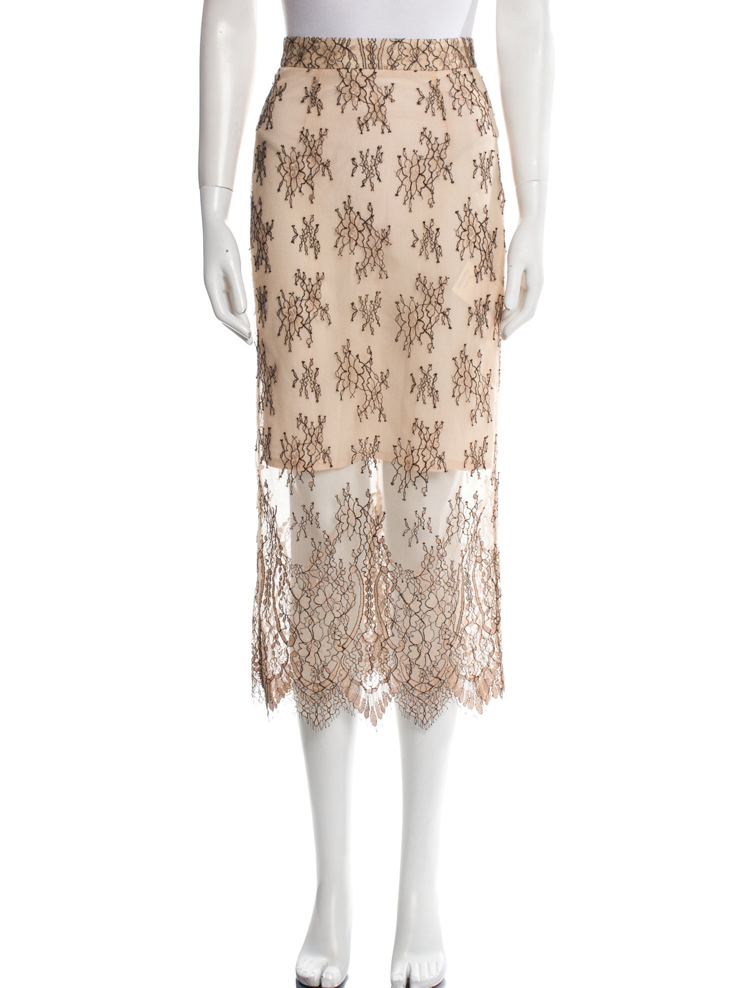 Freda Salvador Floral Print Midi Length Skirt w/ Tags