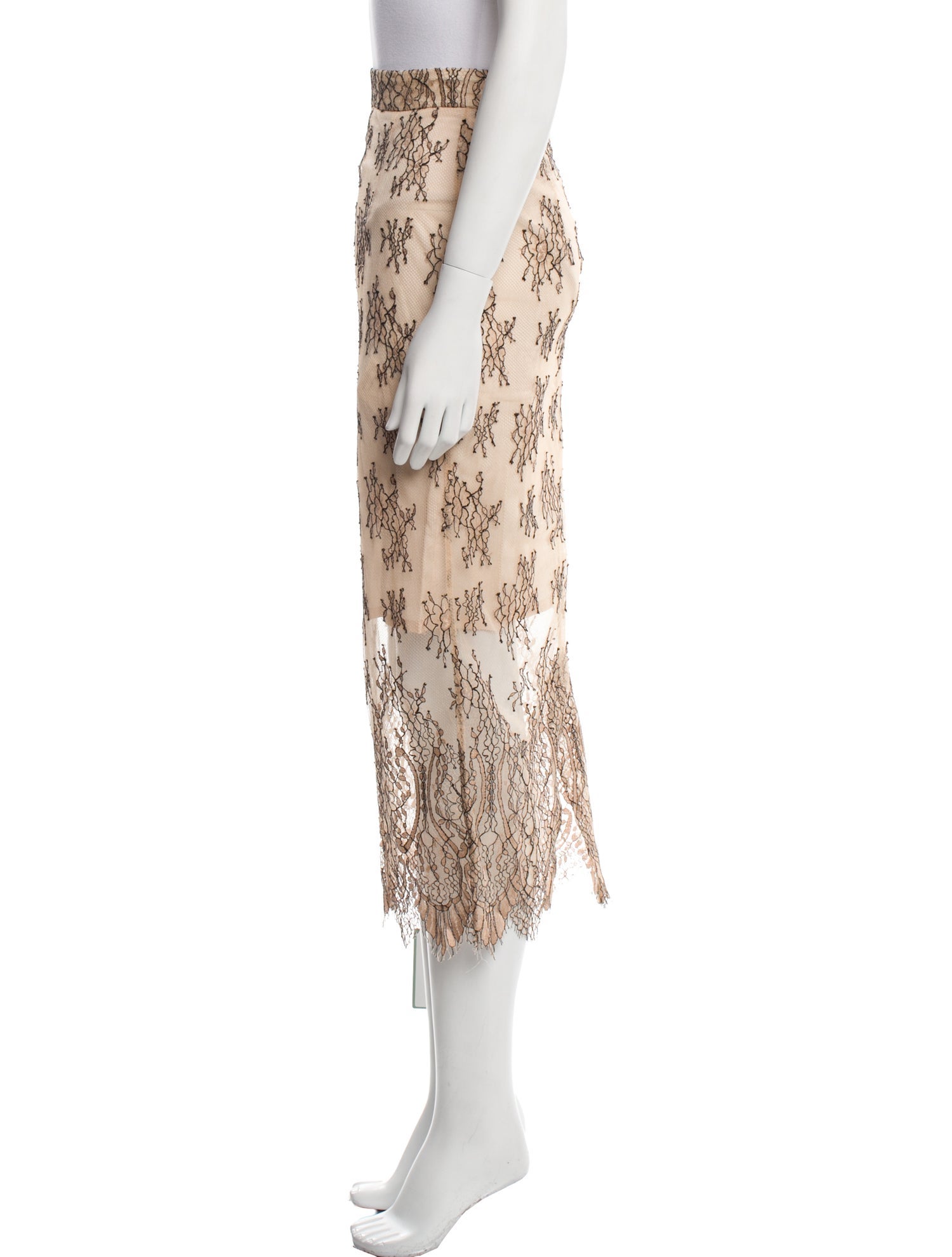 Freda Salvador Floral Print Midi Length Skirt w/ Tags