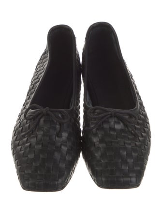 Freda Salvador Intrecciato Weave Leather Ballet Flats