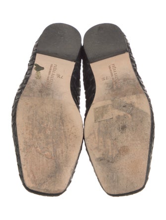 Freda Salvador Intrecciato Weave Leather Ballet Flats