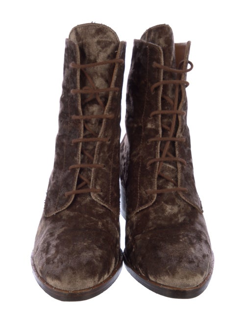 Freda Salvador Velvet Combat Boots