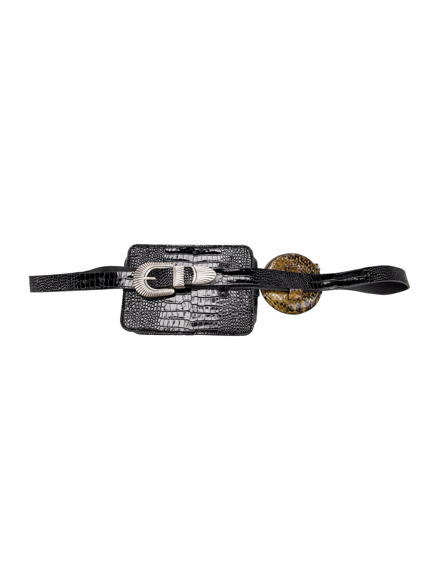 Freda Salvador Embossed Leather Belt Bag