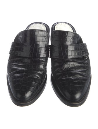 Freda Salvador Leather Scalloped Accent Mules