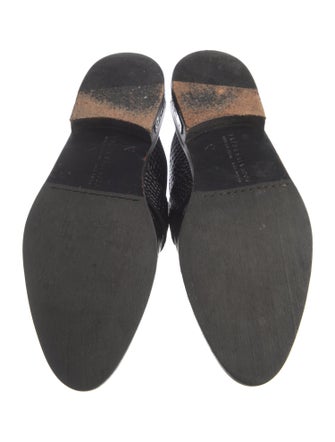 Freda Salvador Leather Scalloped Accent Mules