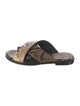 Freda Salvador Leather Animal Print Slides