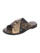 Freda Salvador Leather Animal Print Slides