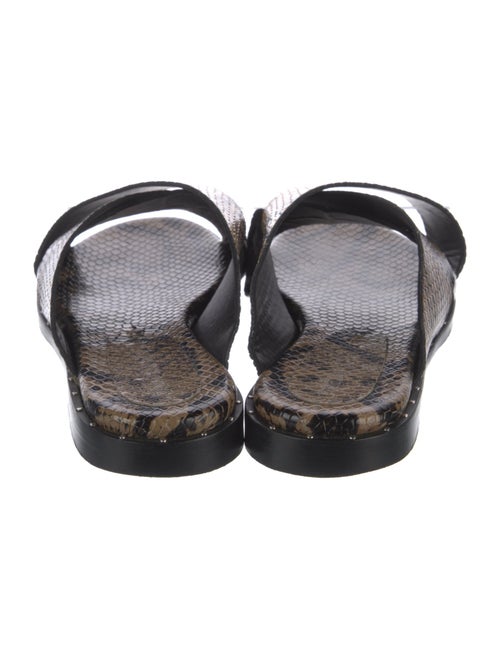 Freda Salvador Leather Animal Print Slides
