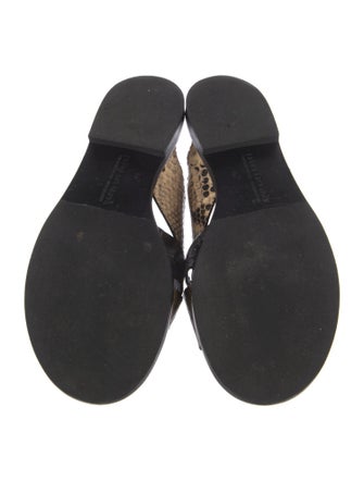 Freda Salvador Leather Animal Print Slides