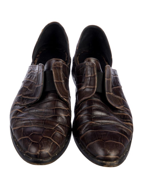 Freda Salvador Embossed Leather D'Orsay Flats