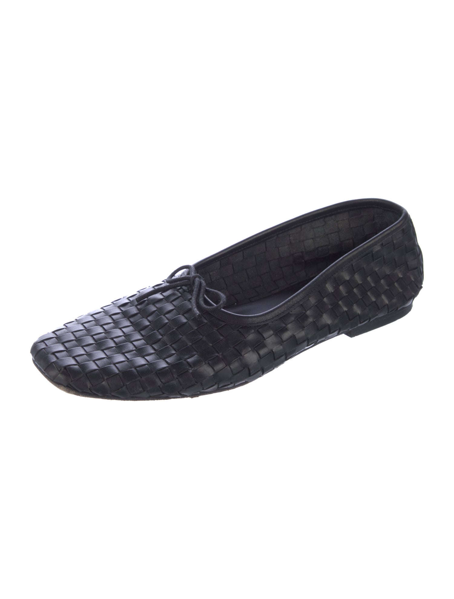 Freda Salvador Leather Bow Accents Ballet Flats