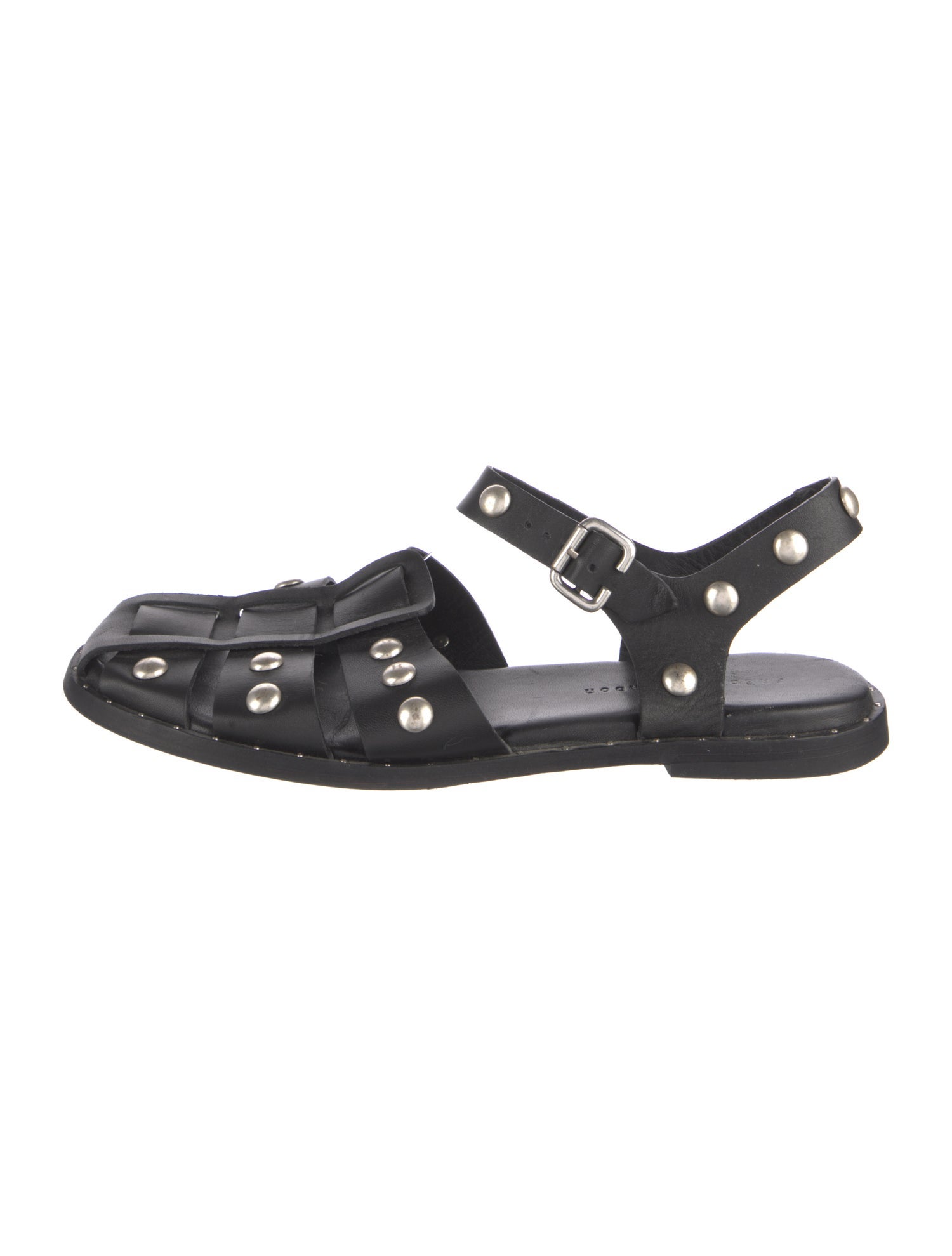 Freda Salvador Leather Studded Accents Slingback Flats