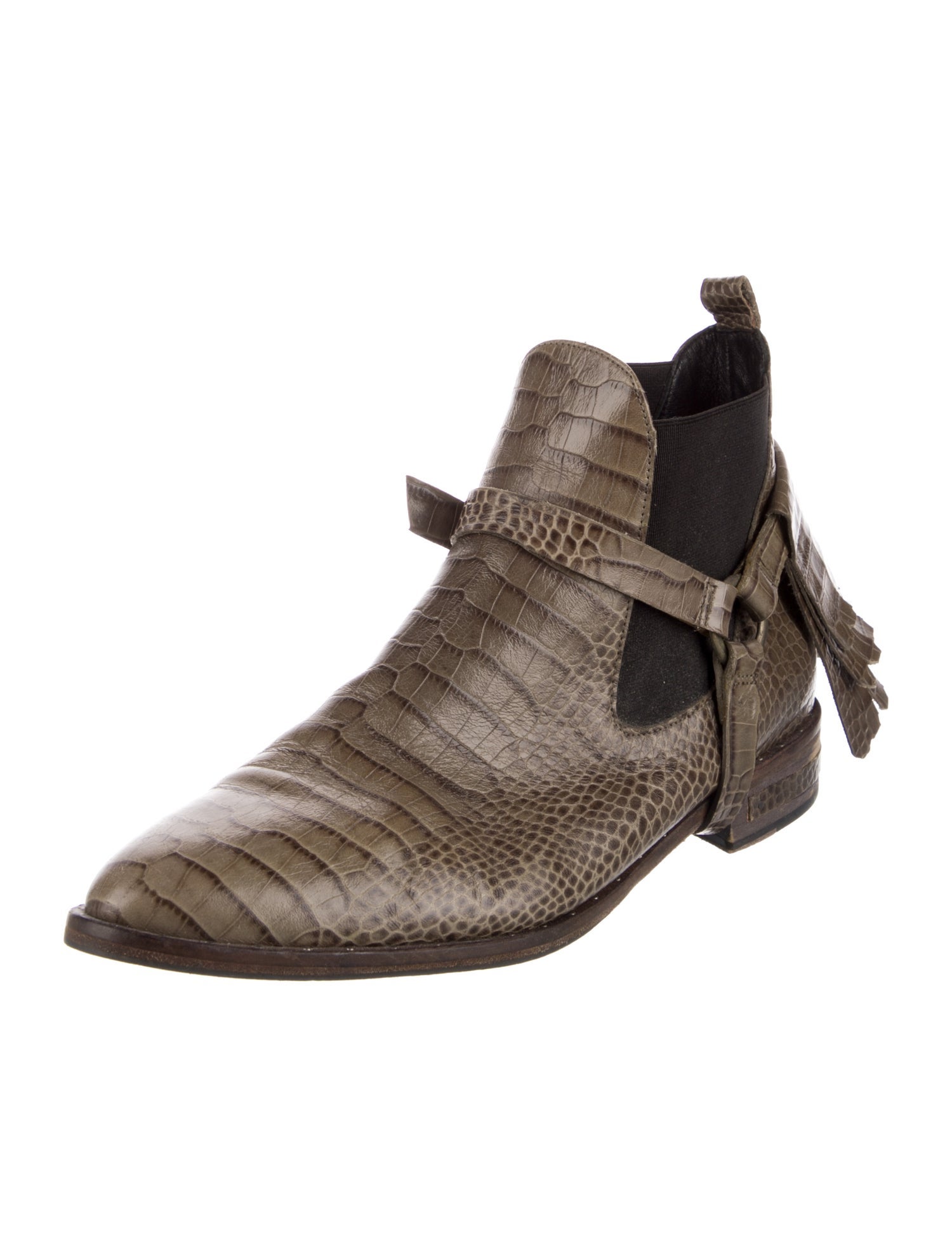 Freda Salvador Leather Animal Print Boots