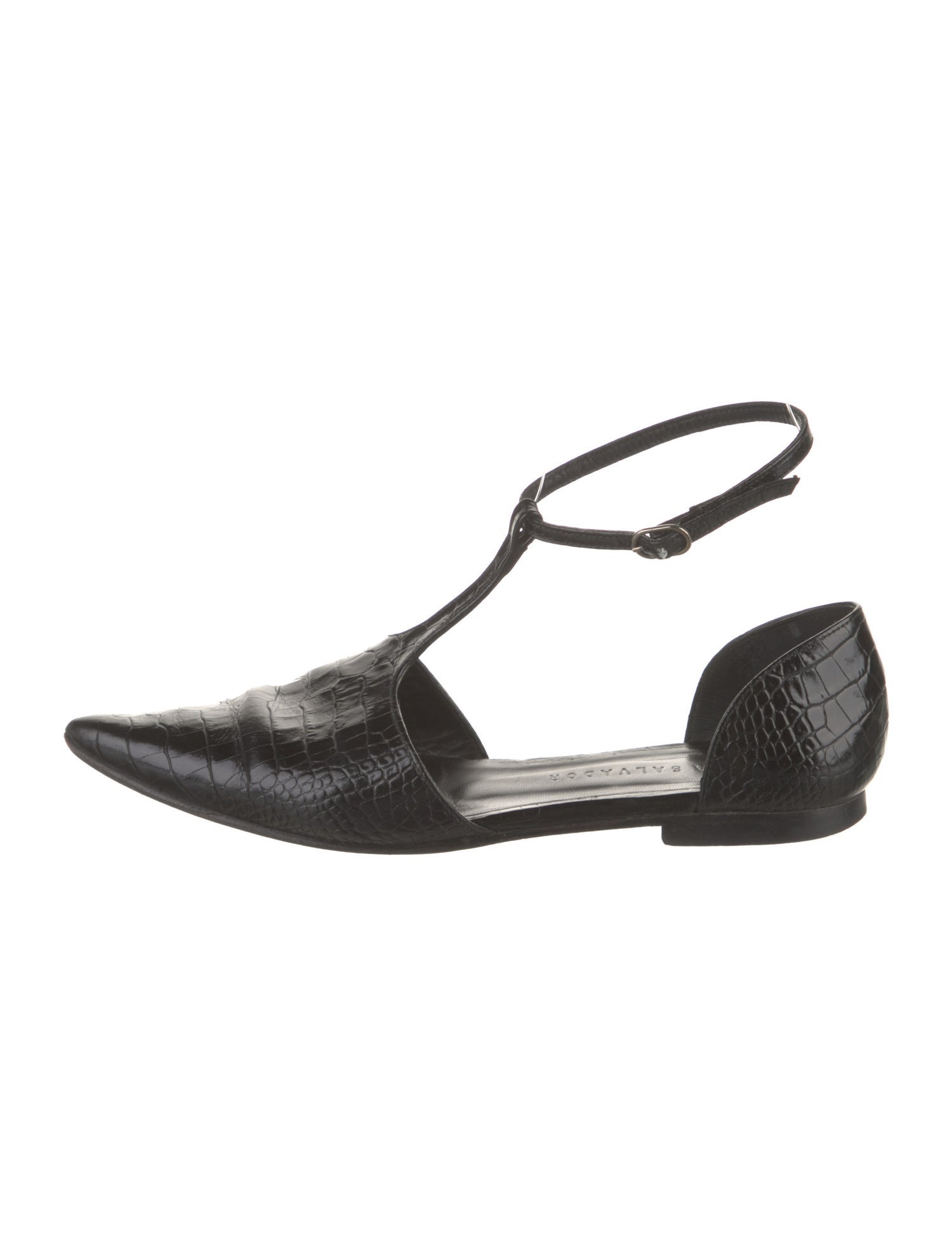 Freda Salvador Alligator D'Orsay Flats