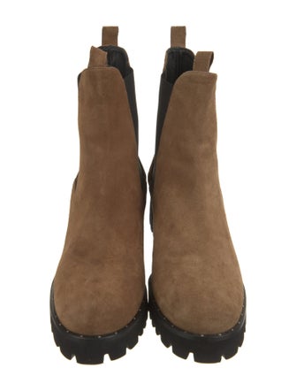 Freda Salvador Suede Studded Accents Chelsea Boots