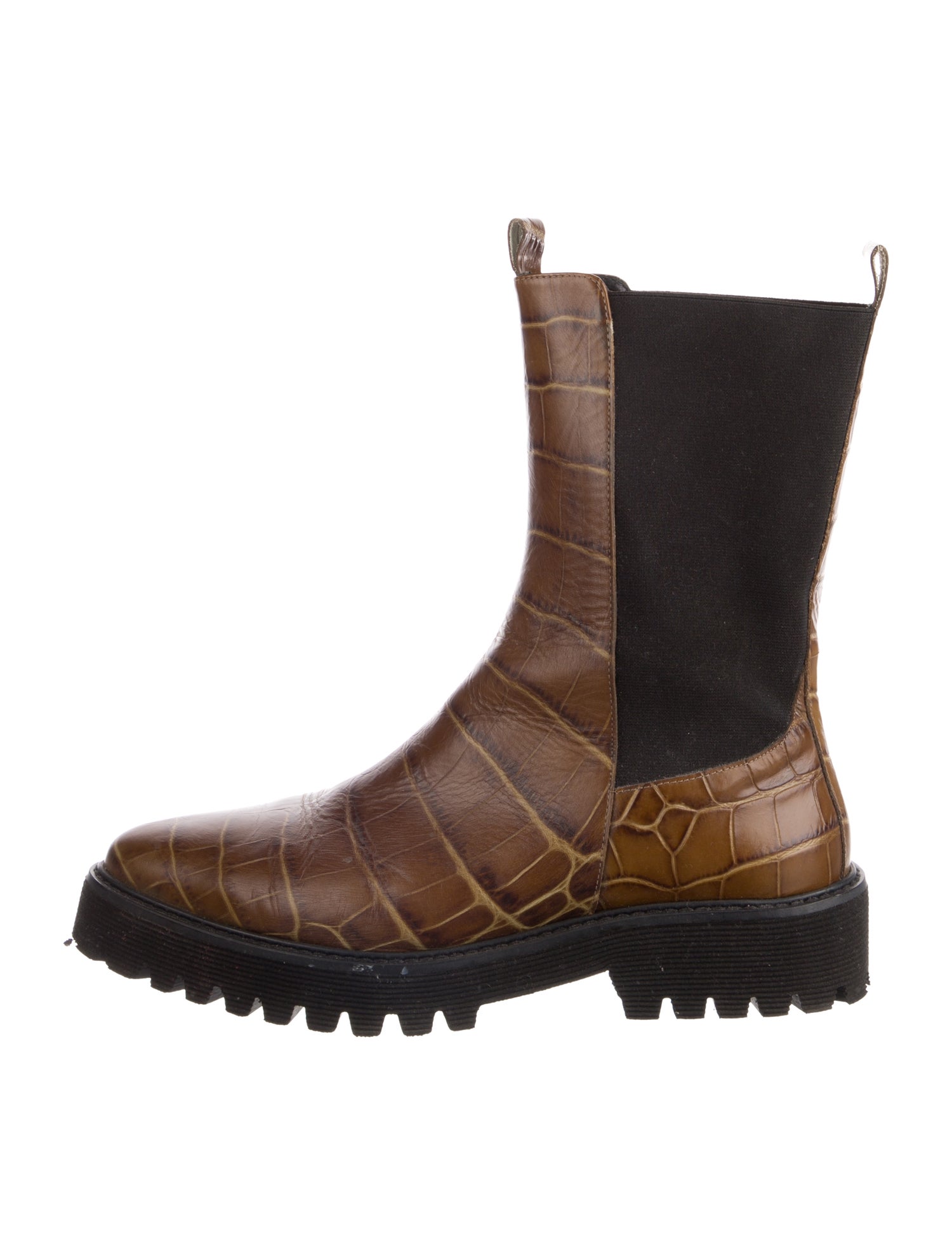 Freda Salvador Embossed Leather Chelsea Boots