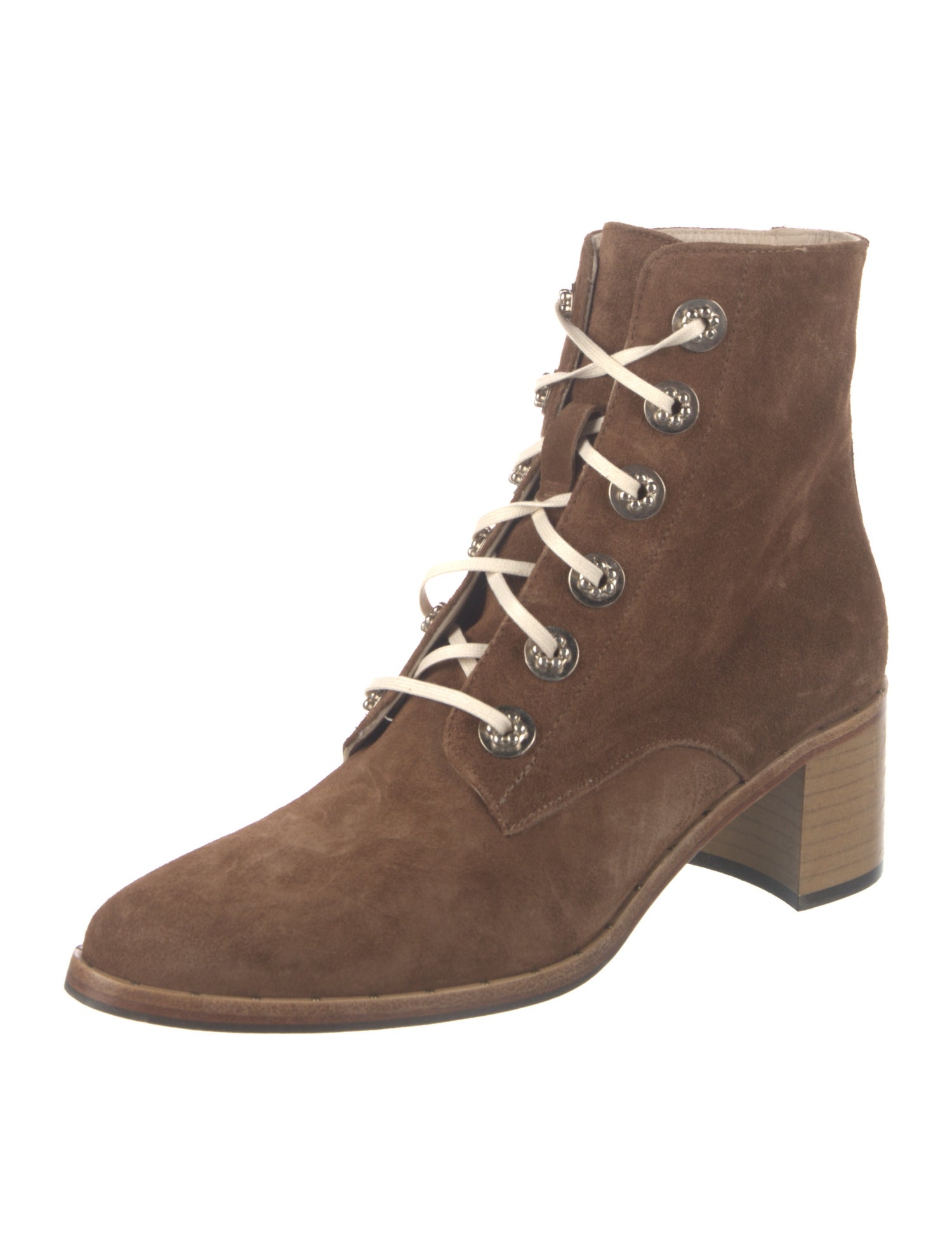 Freda Salvador Suede Colorblock Pattern Lace-Up Boots