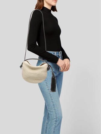Freda Salvador Raffia Crossbody Bag