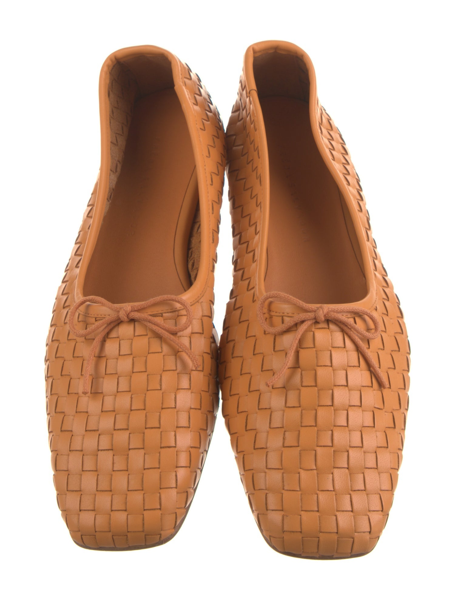 Freda Salvador Leather Bow Accents Ballet Flats