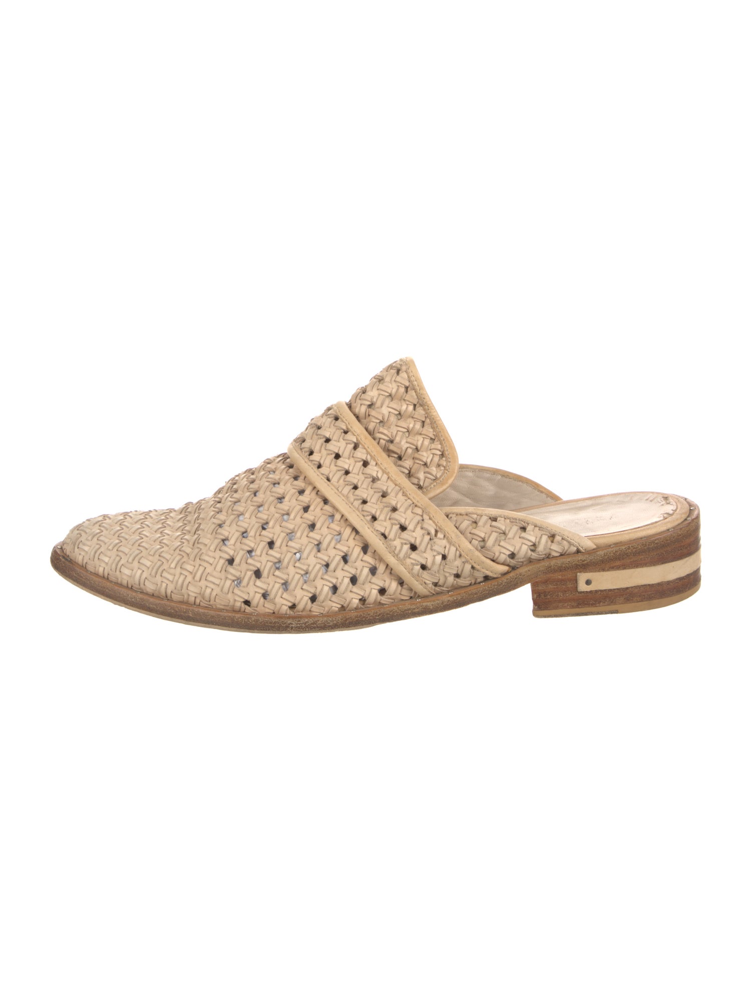 Freda Salvador Leather Braided Accents Mules