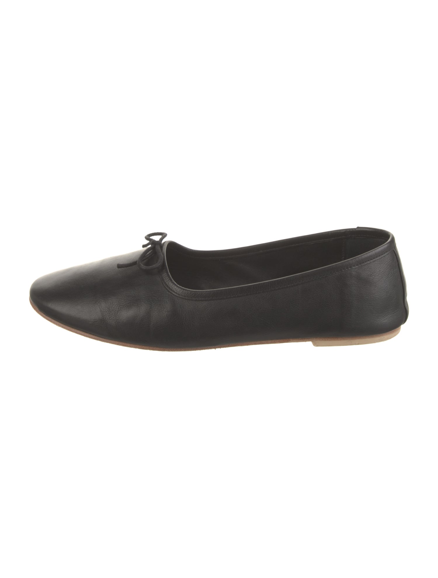 Freda Salvador Leather Bow Accents Ballet Flats