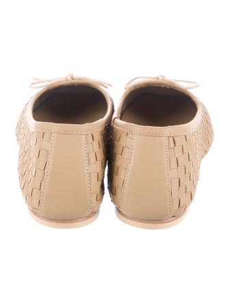 Freda Salvador Leather Bow Accents Ballet Flats