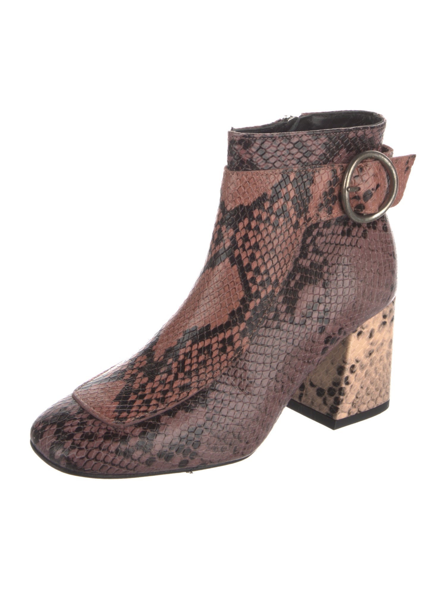 Freda Salvador Leather Animal Print Boots