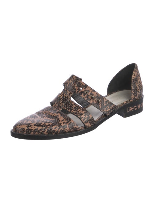 Freda Salvador Leather Animal Print D'Orsay Flats