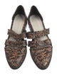 Freda Salvador Leather Animal Print D'Orsay Flats