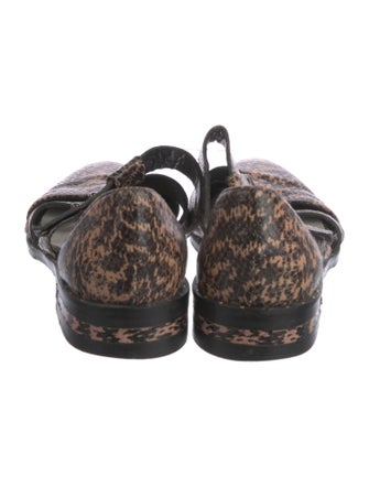 Freda Salvador Leather Animal Print D'Orsay Flats