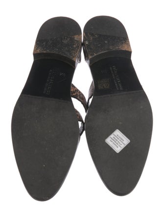 Freda Salvador Leather Animal Print D'Orsay Flats