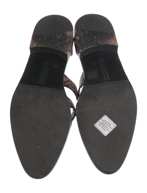 Freda Salvador Leather Animal Print D'Orsay Flats