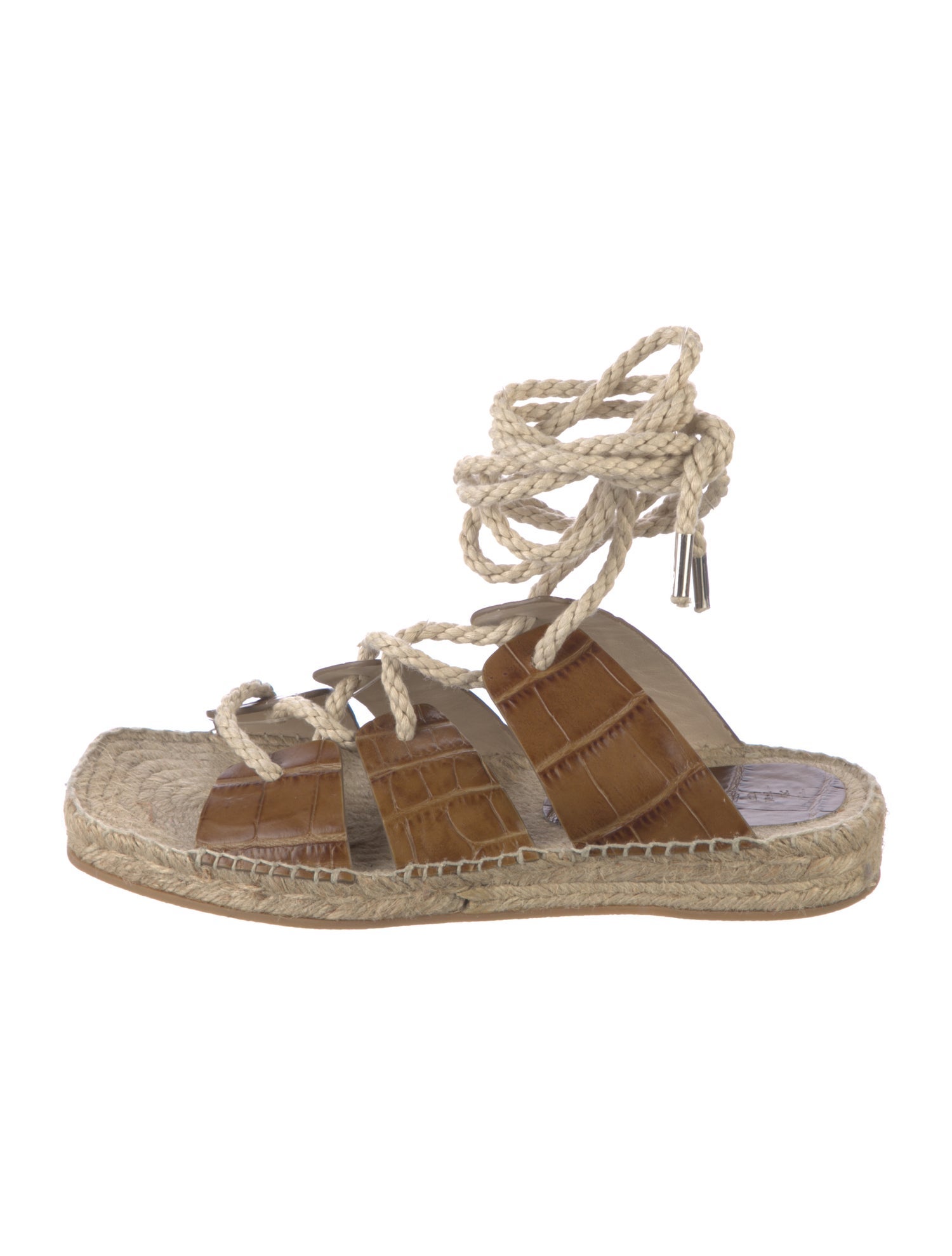 Freda Salvador Leather Printed Espadrilles