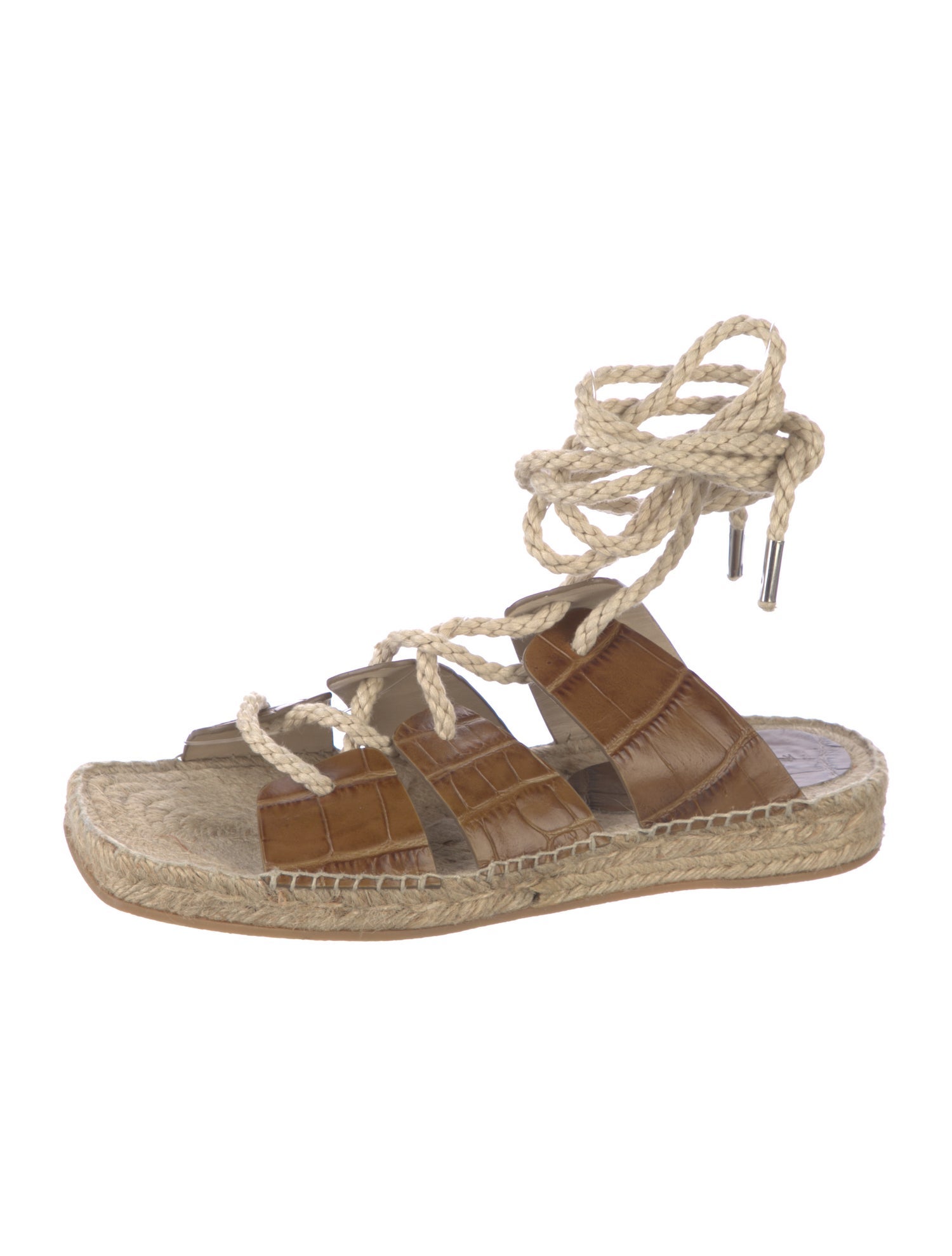 Freda Salvador Leather Printed Espadrilles
