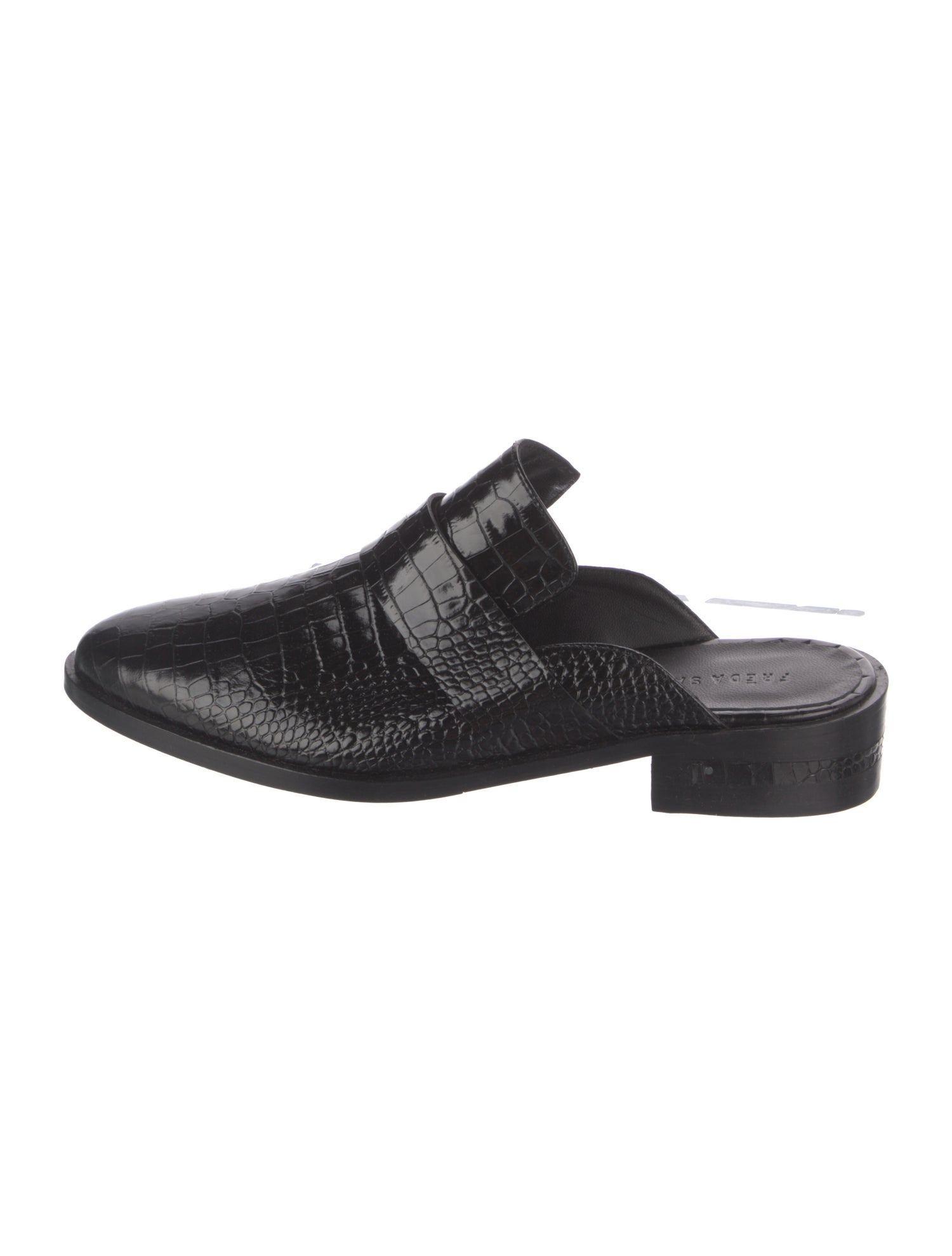 Freda Salvador Embossed Leather Mules