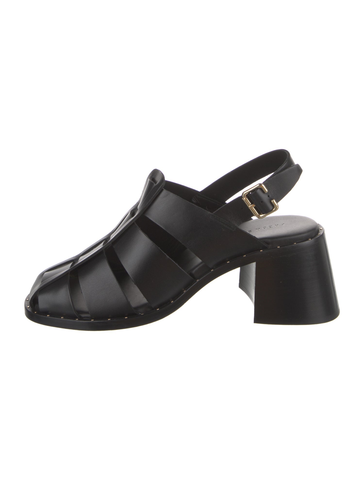 Freda Salvador Leather Studded Accents Slingback Sandals