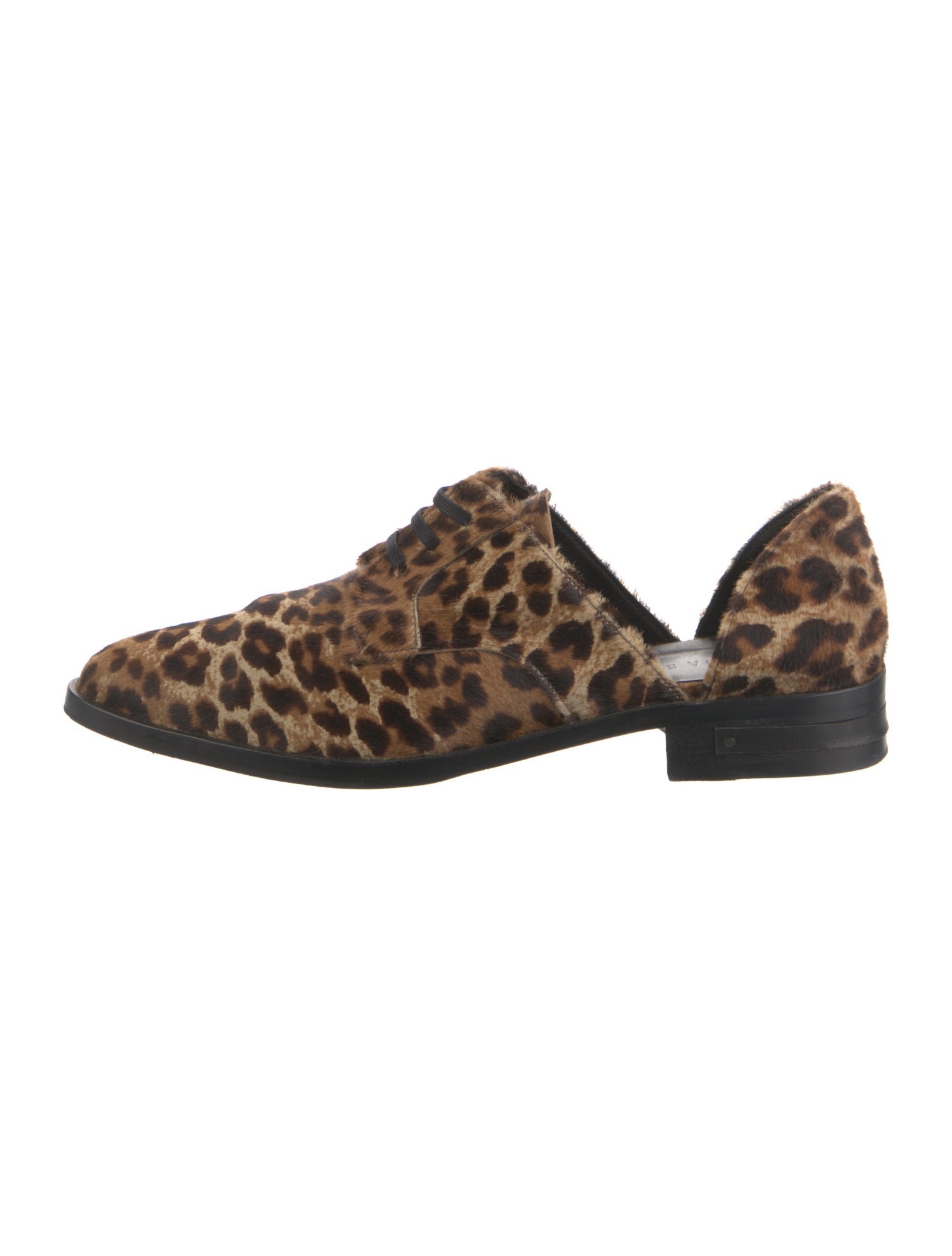 Freda Salvador Ponyhair Animal Print D'Orsay Flats