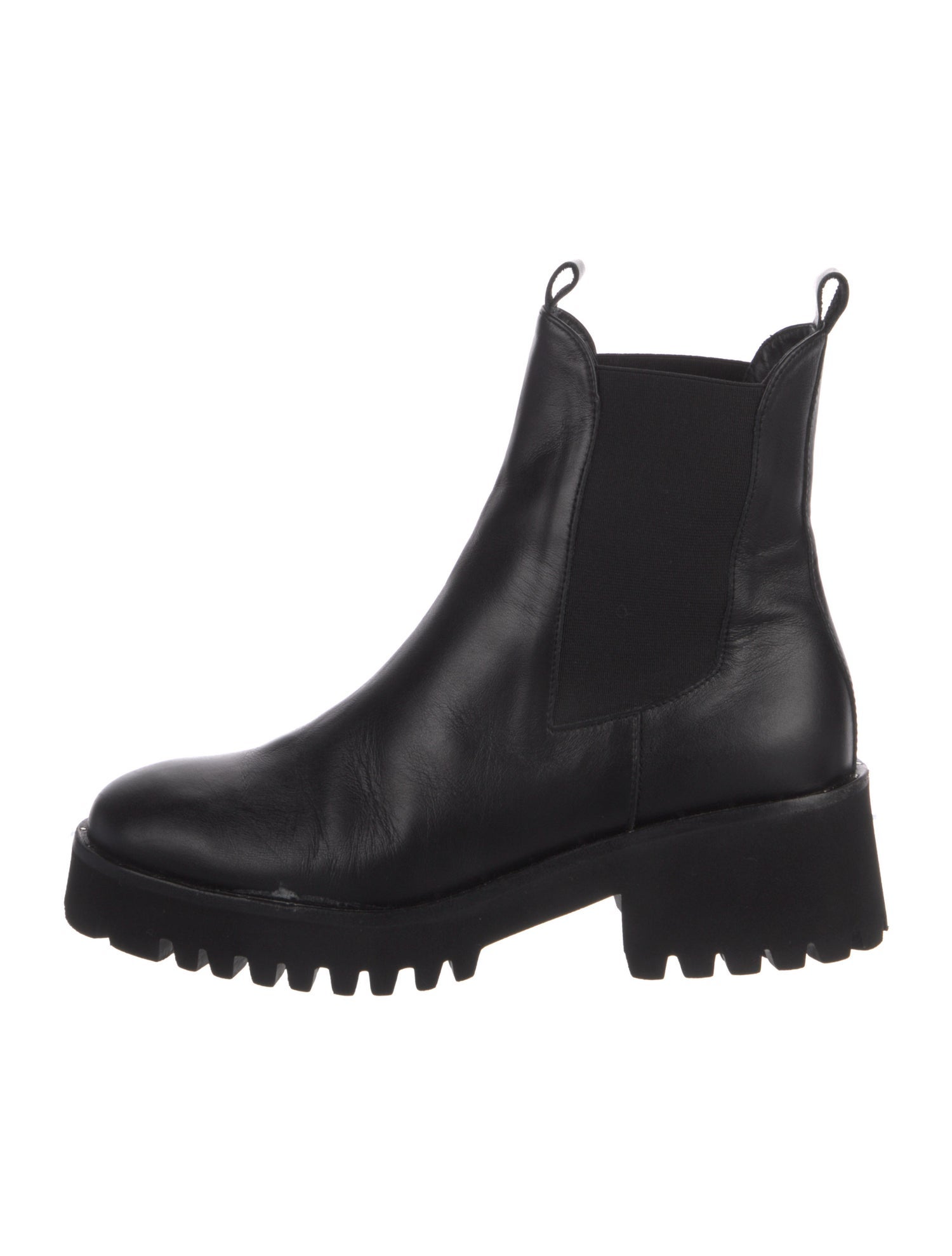 Freda Salvador Leather Studded Accents Chelsea Boots