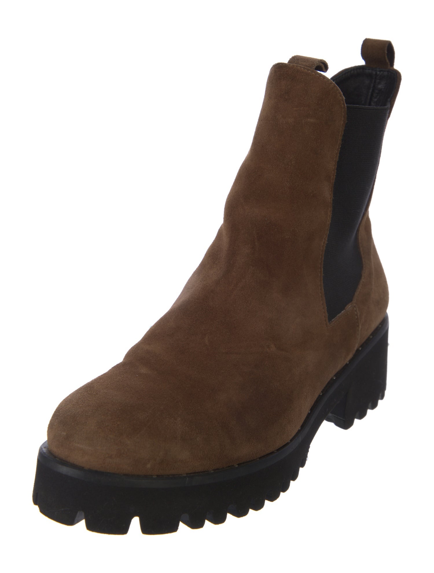 Freda Salvador Suede Colorblock Pattern Chelsea Boots
