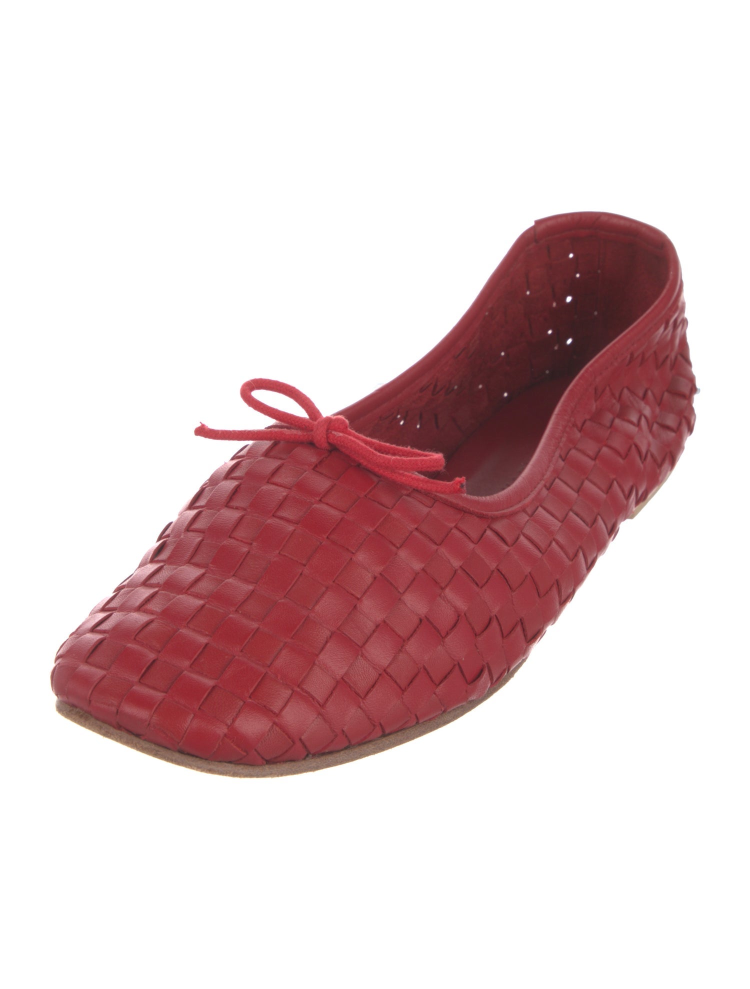 Freda Salvador Leather Bow Accents Ballet Flats