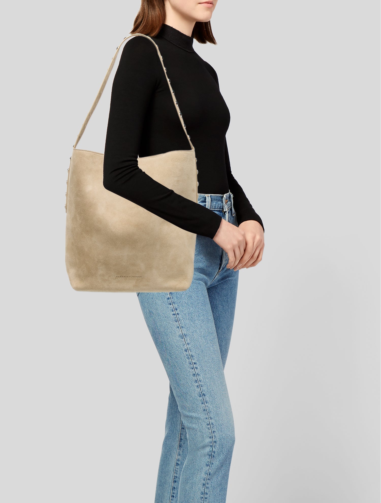 Freda Salvador Suede Shoulder Bag