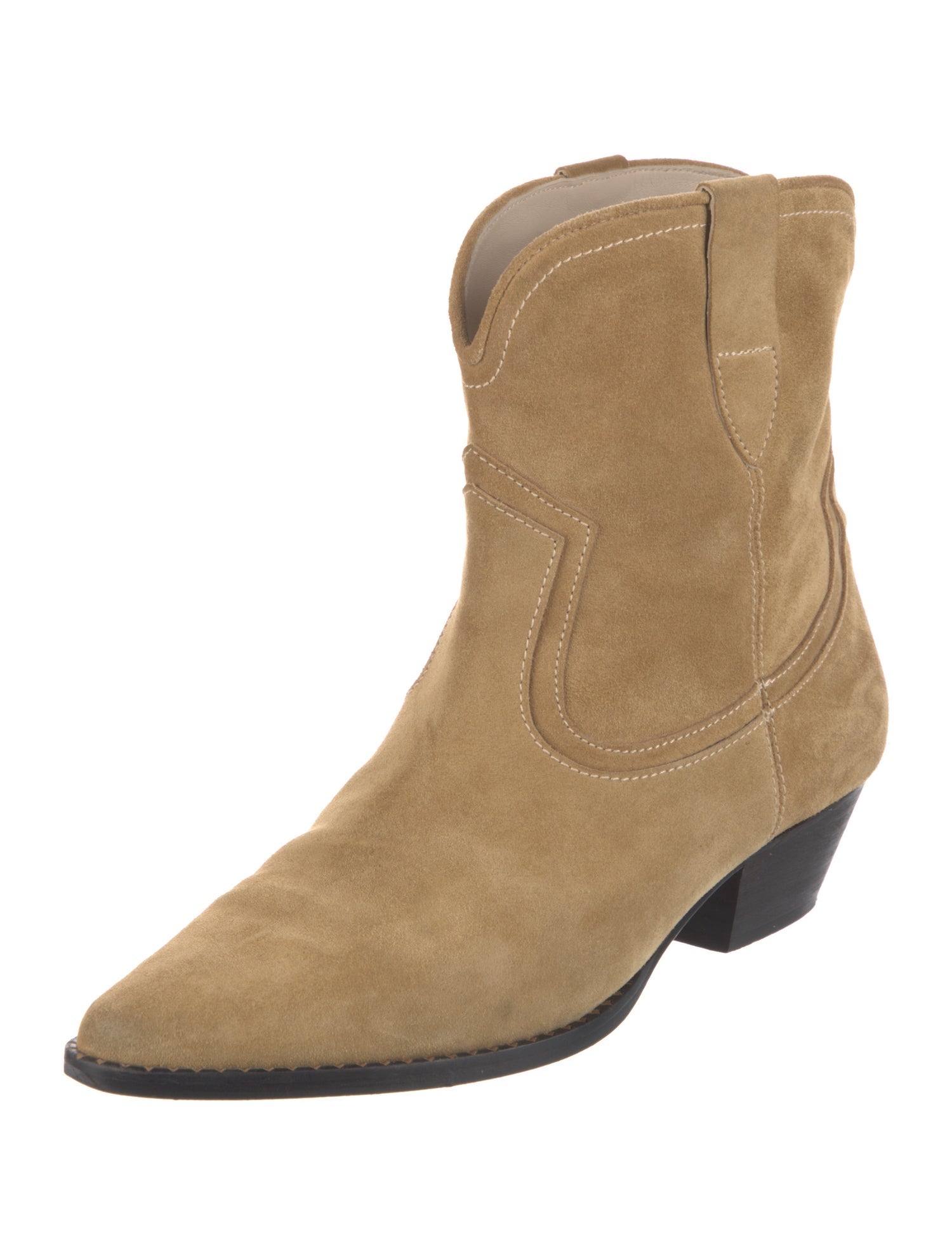 Freda Salvador Suede Colorblock Pattern Western Boots