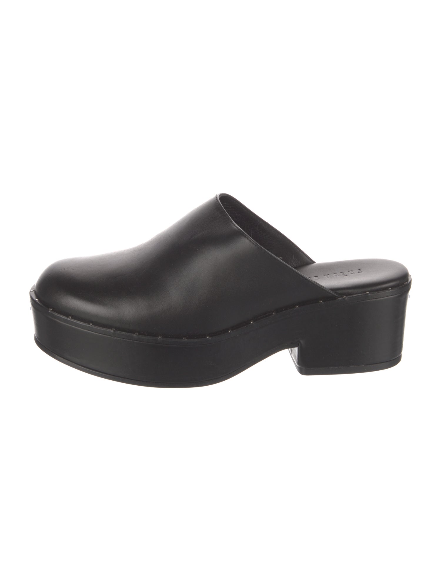 Freda Salvador Leather Studded Accents Mules