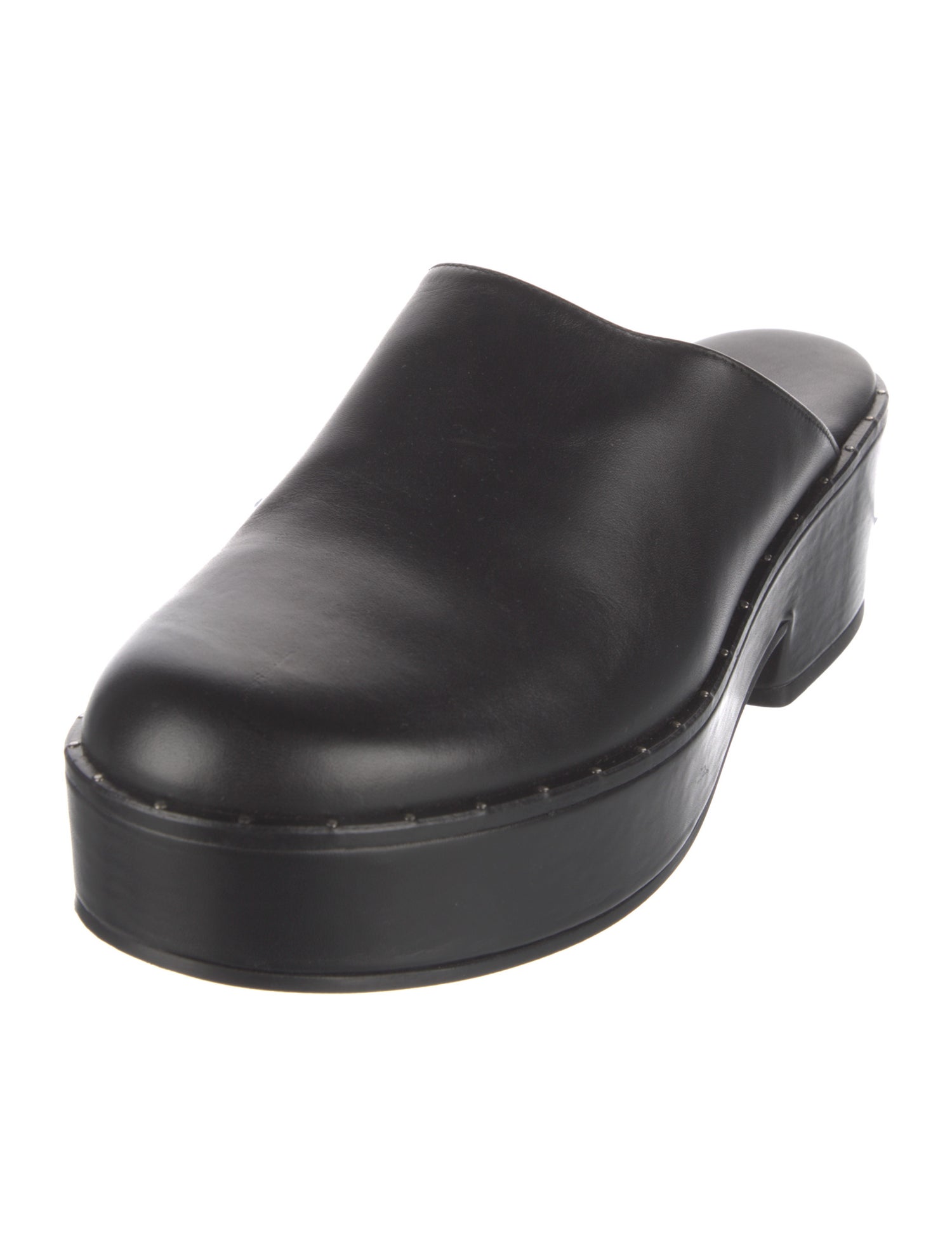 Freda Salvador Leather Studded Accents Mules