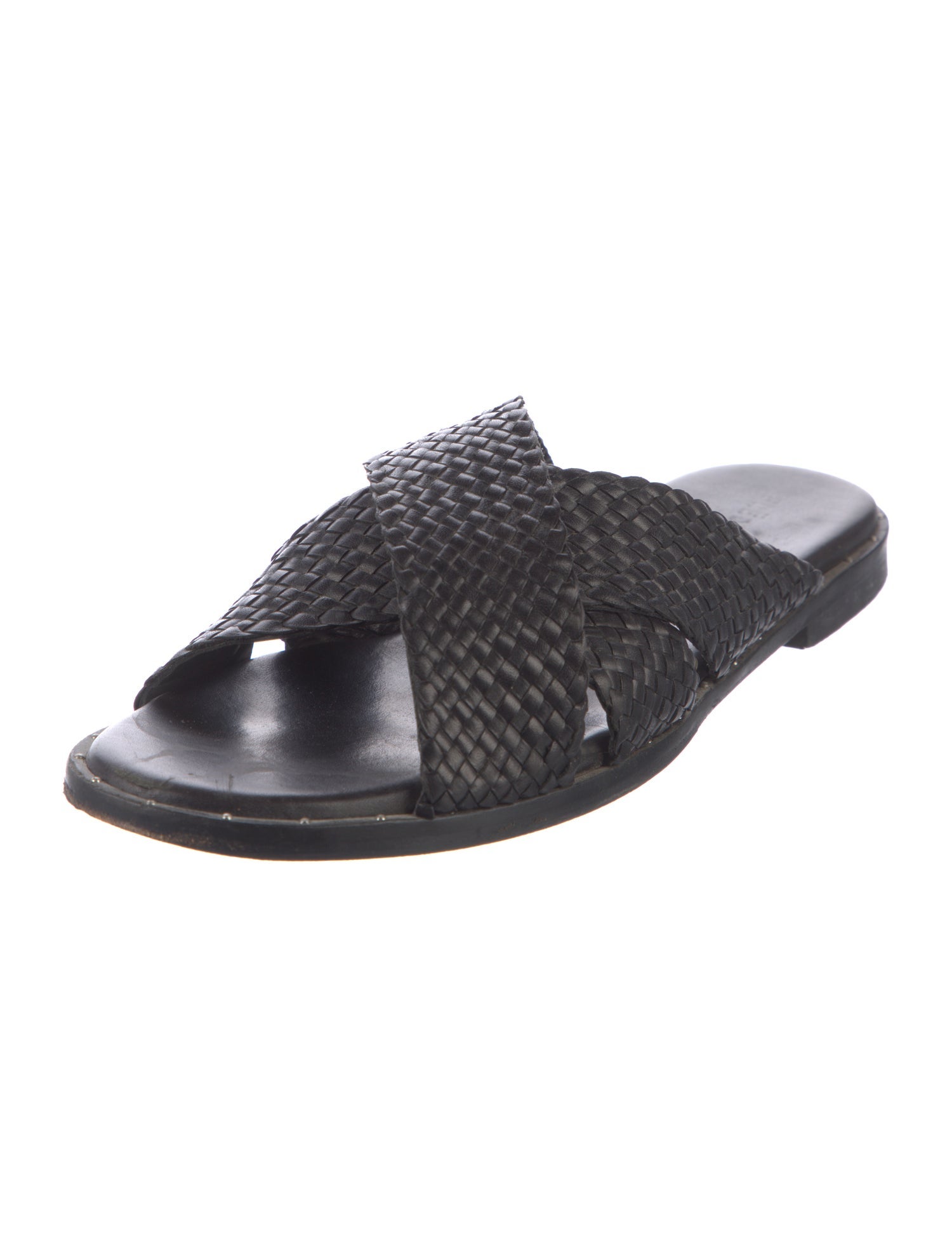 Freda Salvador Leather Studded Accents Slides
