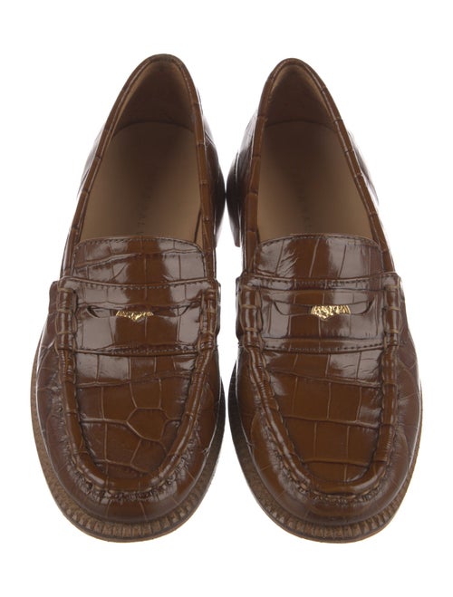 Freda Salvador Embossed Leather Loafers