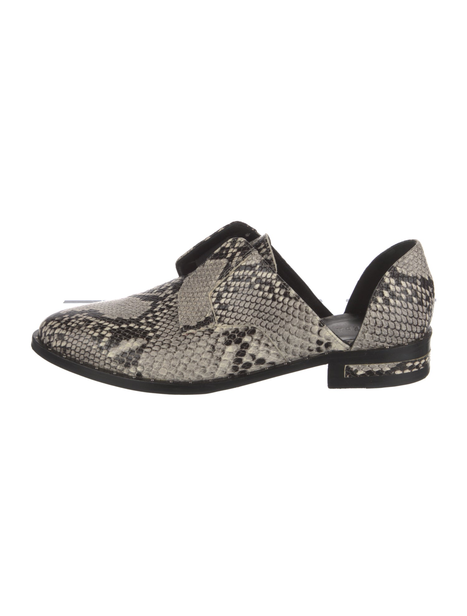Freda Salvador Leather Animal Print D'Orsay Flats