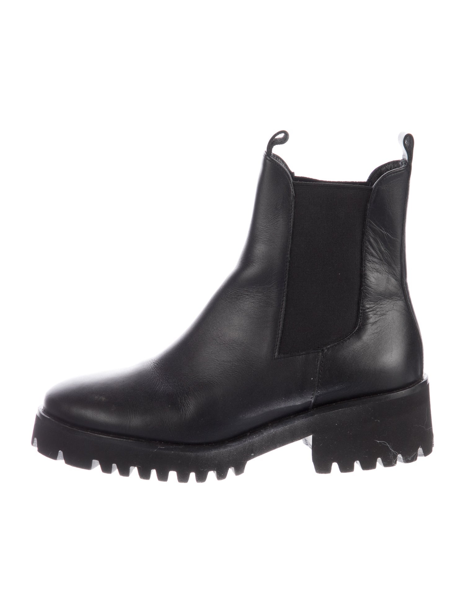 Freda Salvador Leather Studded Accents Chelsea Boots