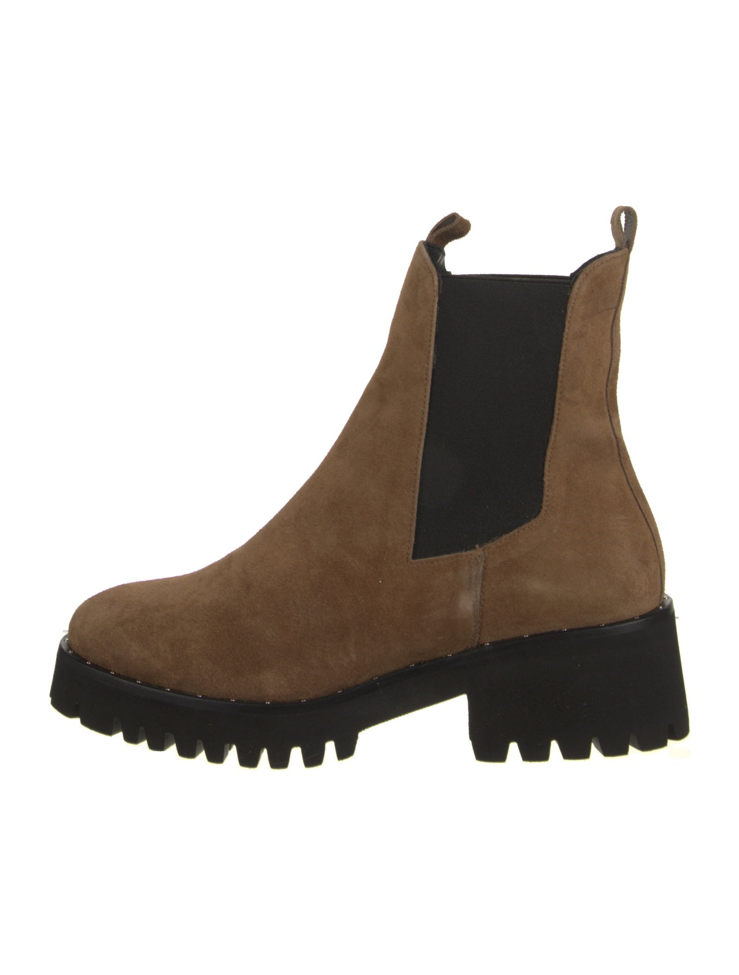 Freda Salvador Suede Studded Accents Chelsea Boots